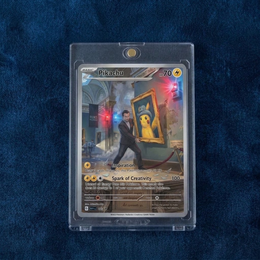 De Pikachu Kunstroof – Fan Art Kaart