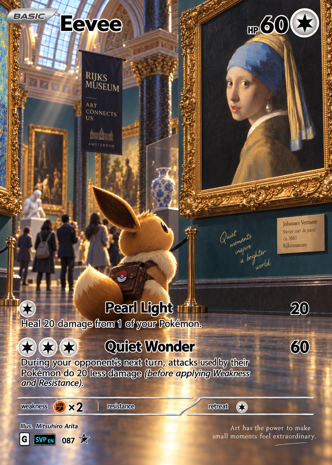 Eevee Johannes vermeer - Fan Art Kaart
